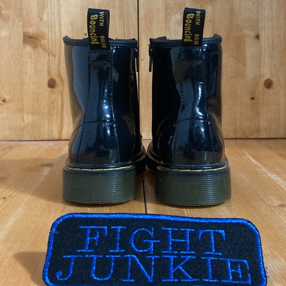 Dr. Martens Doc Martens AIRWAIR Women 5 Patent Leather 8 Eye Lace Up Boots - Picture 3 of 11